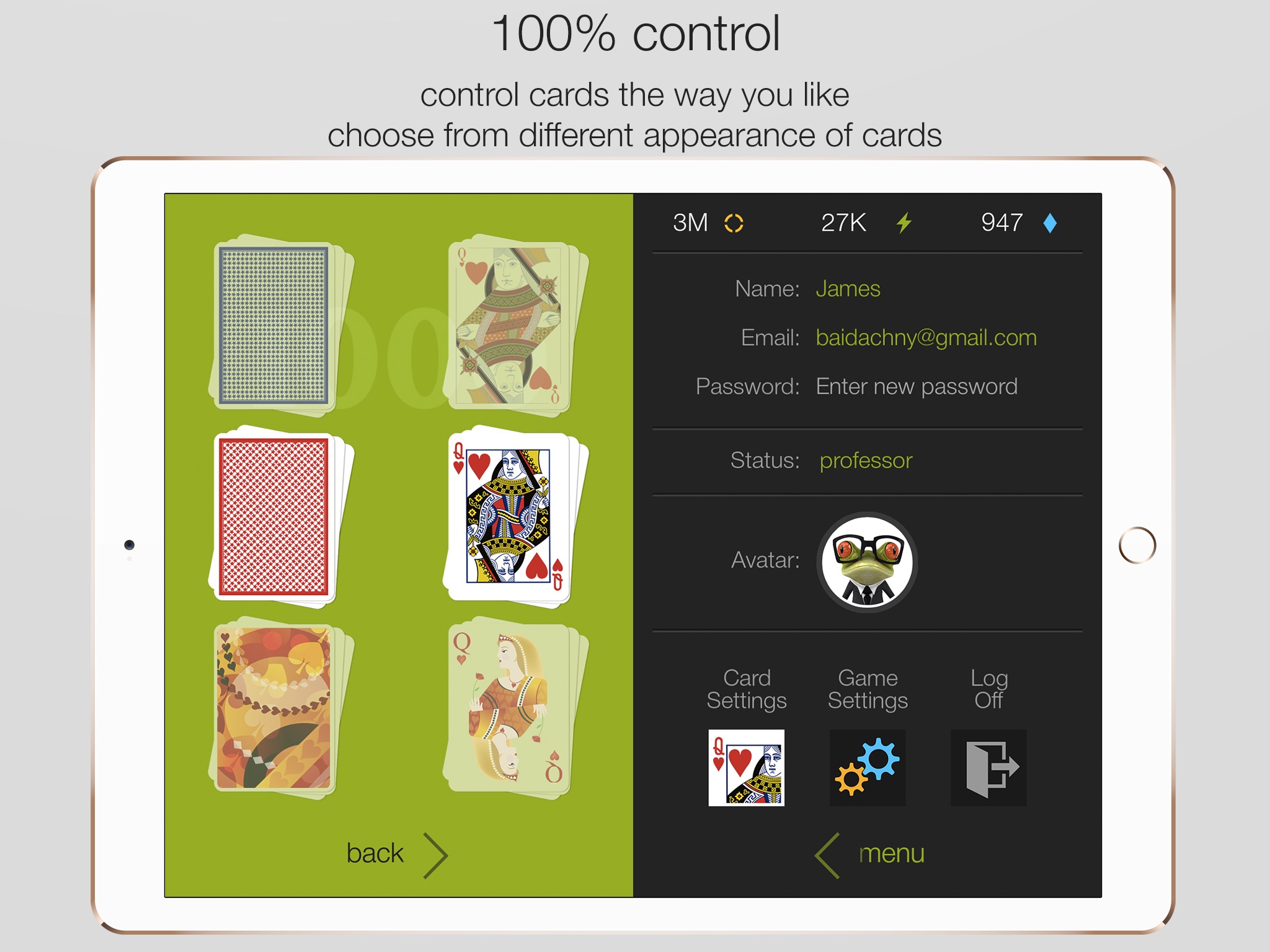 Card game 1000 online offline screenshot 4