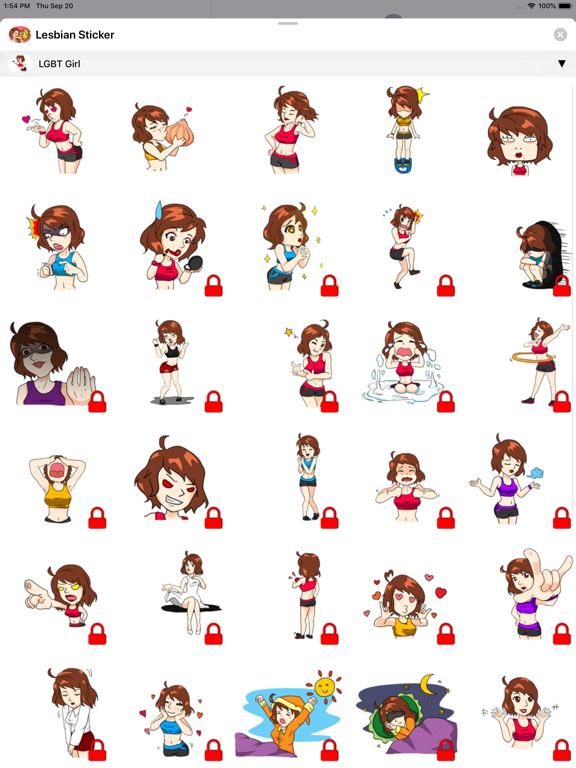 Lesbian Sticker iPad screenshot
