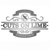 Cuts on lime barbershop icon
