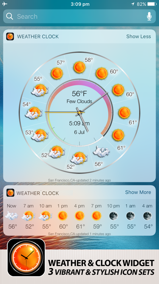 #3. Weather Clock Widget (iOS) 由: Elecont LLC