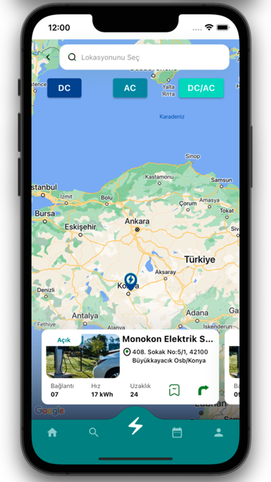 Monokon EV Charge Screenshot