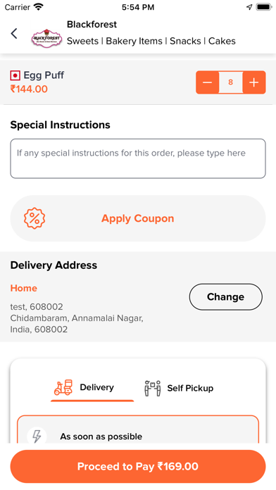 Zaaroz Food Ordering App Screenshot