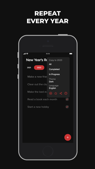 New Year's Resolution Screenshot