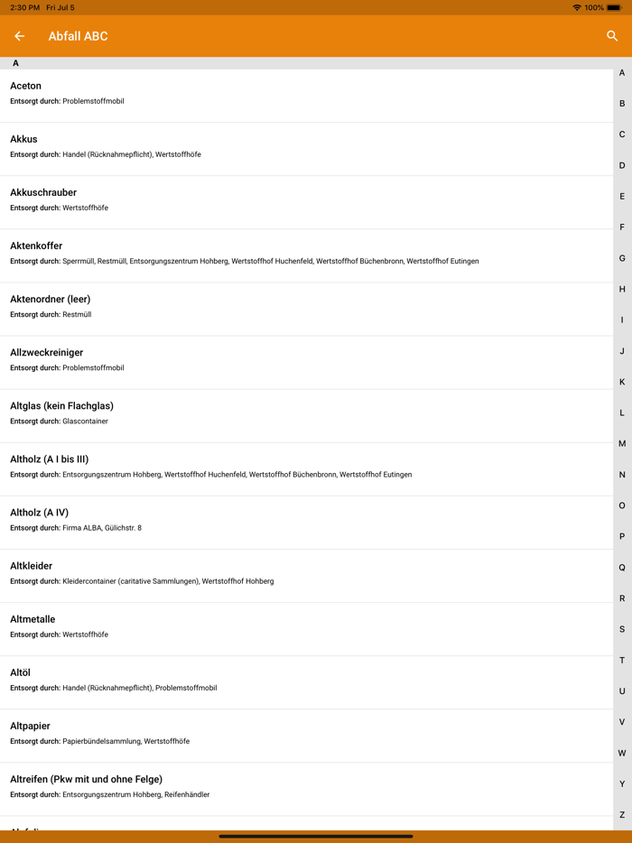 AbfallApp Pforzheim