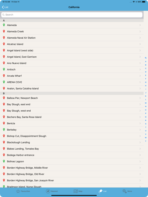Tide Times US iPad screenshot 5 - Weather app