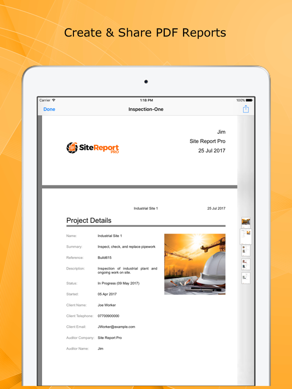 Site Report Pro- Punchlist App iPad screenshot 4 - Productivity app