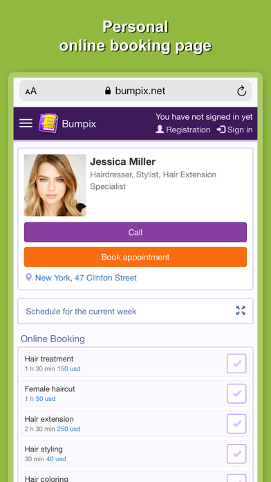Bumpix: Appointment Scheduling Screenshot