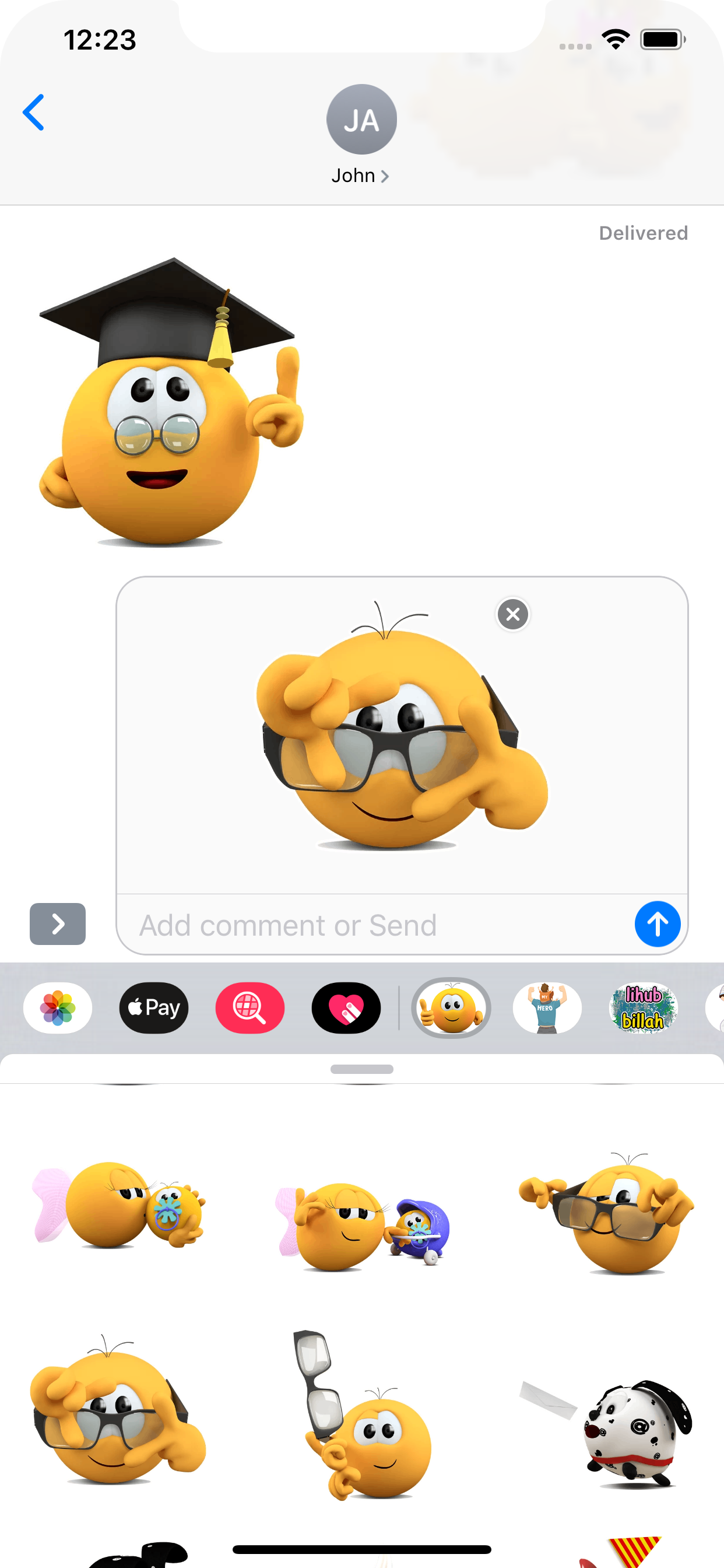 Banga Cute Emojis HD Stickers