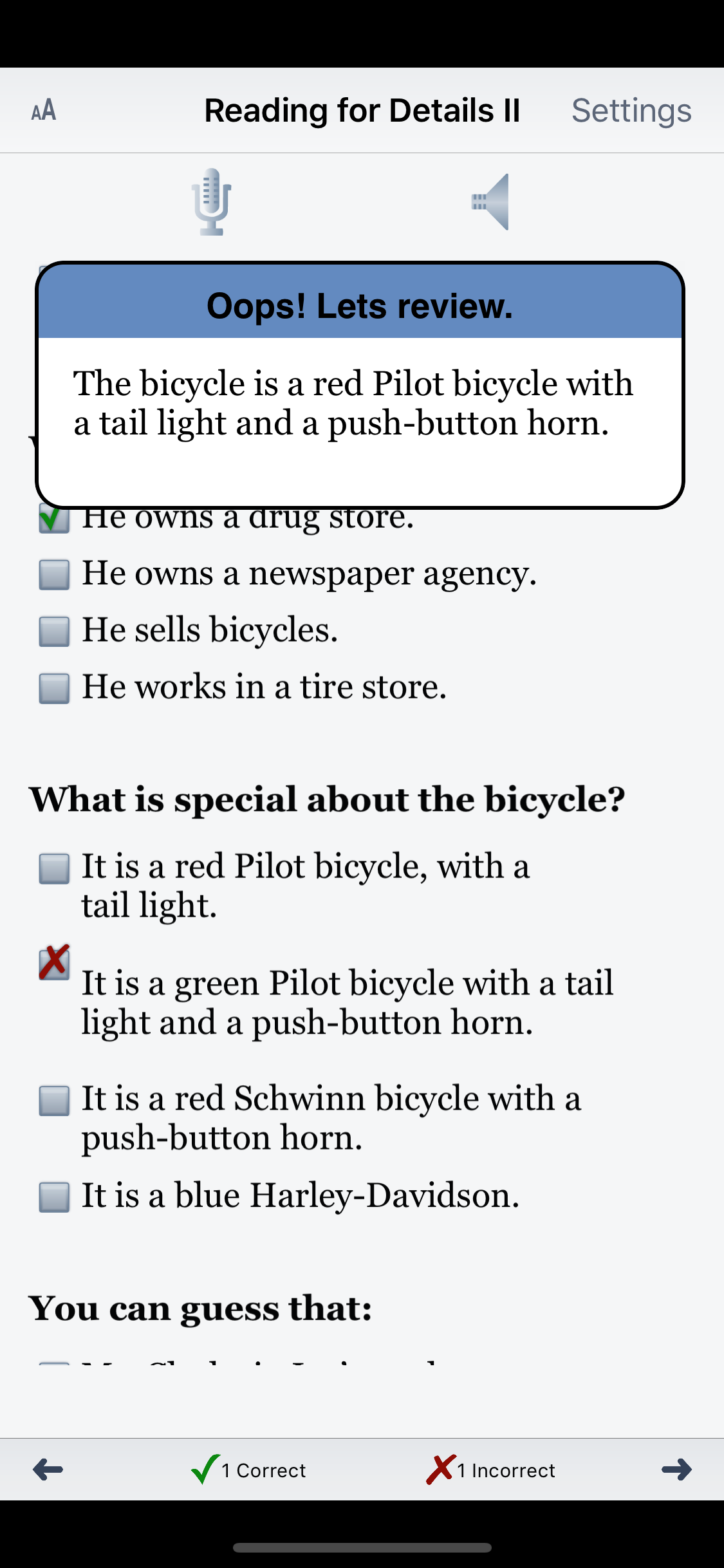 Reading for Details II screenshot 3