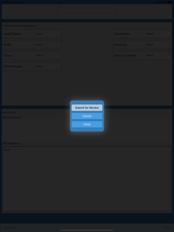 HospiceMD iPad screenshot