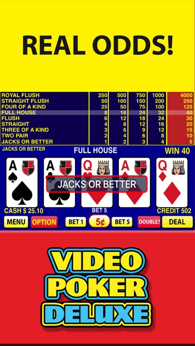 Video Poker Deluxe Casino Screenshot