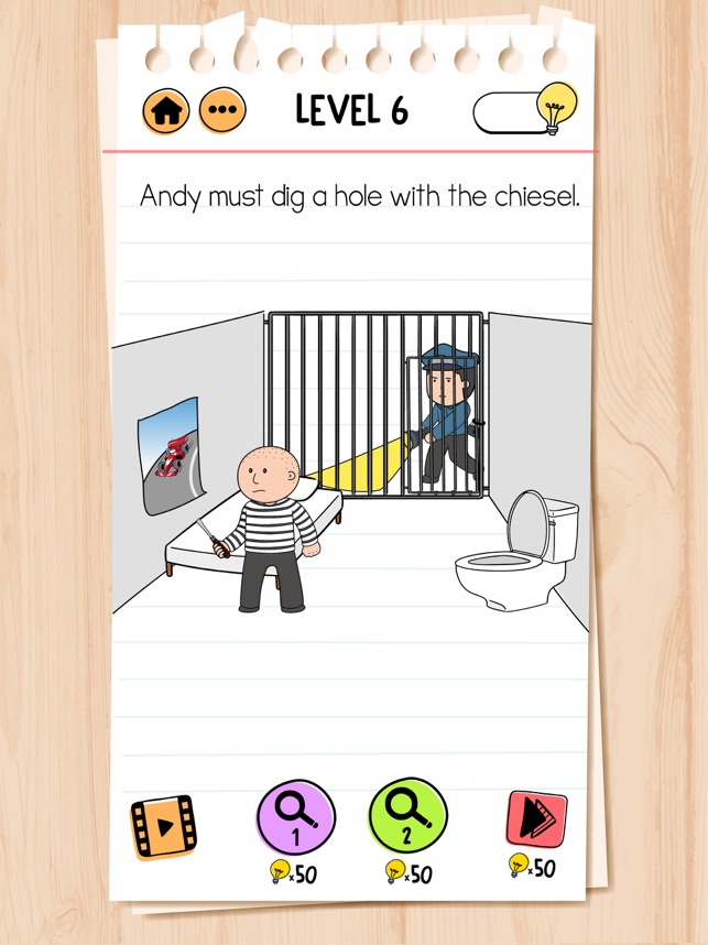 Brain Test 2 Prison Escape Level 15 Andy must release his two