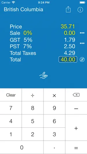 Sales Tax CANADA Calculator screenshot 3
