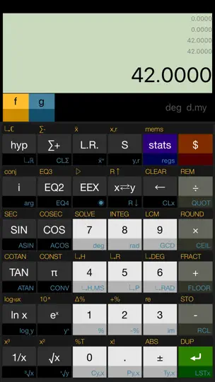 Capture d'écran de My RPN Calc sur iPhone 6