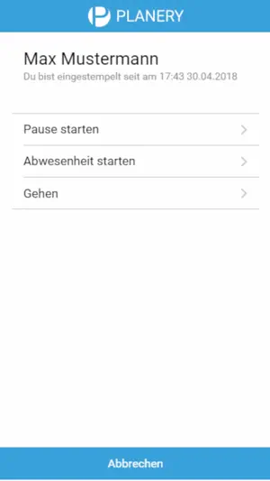 Planery - Stempeluhr screenshot 3