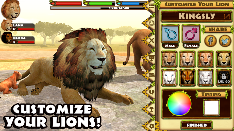 #5. Ultimate Lion Simulator (iOS) Podle: Gluten Free Games