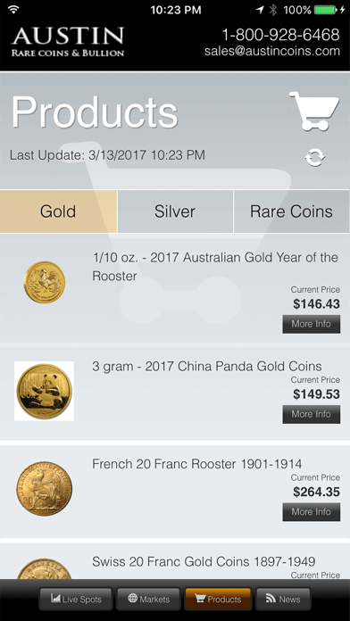 Austin Coins Market Tracker Screenshot