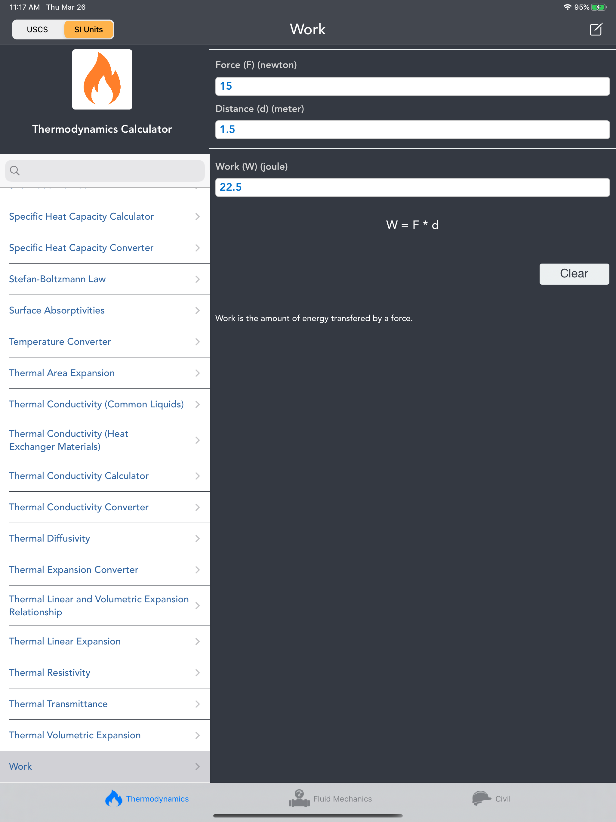 Thermodynamics Calculator lite