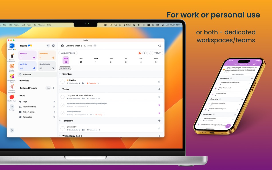 #2. Nozbe: Tasks & Projects (macOS) 由: Nozbe.com