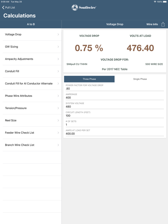 Screenshot #6 pour SIMpull 600V Calculator