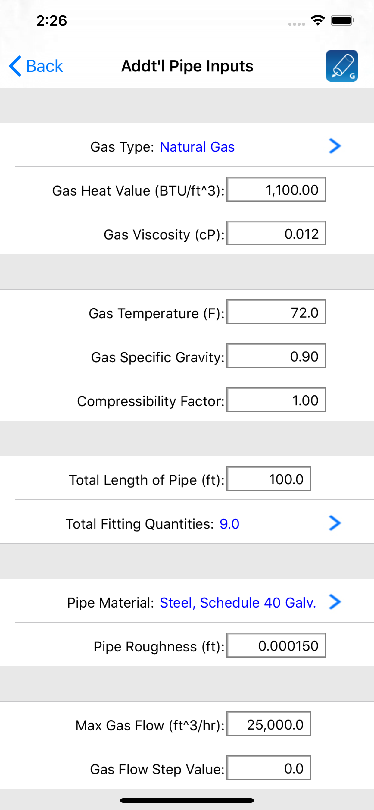 HVAC Pipe Sizer Plus screenshot 9