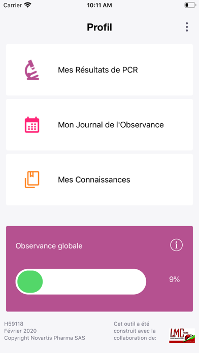 Screenshot #1 pour Mon Suivi de Bio Mol