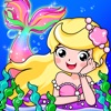 Mermaid Princess Town Design icon
