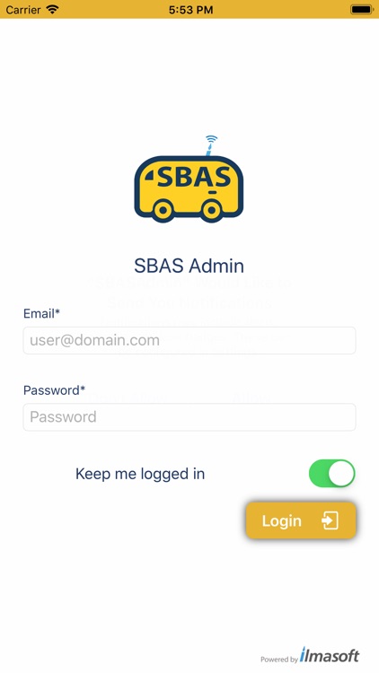 SBAS Admin Application
