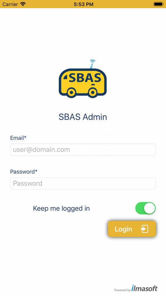 SBAS Admin Application - 4.9 - (iOS)