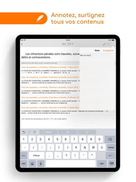 MCJ - Le droit français