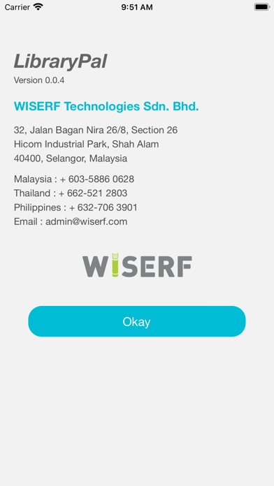 libraryPal@WISERF Screenshot