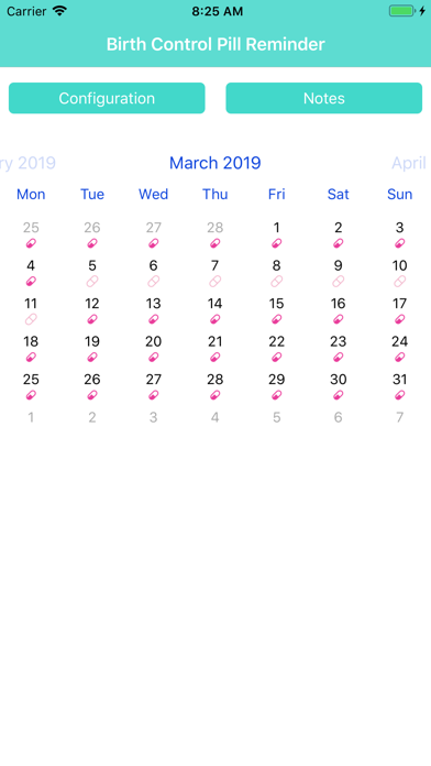 Birth Control Pill Reminder + Screenshot