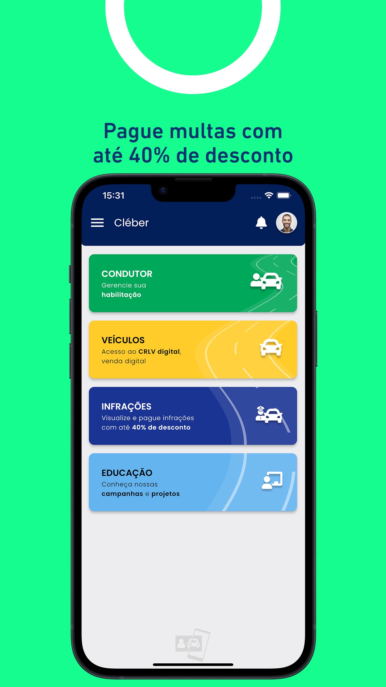 Screenshot do app Carteira Digital de Trânsito