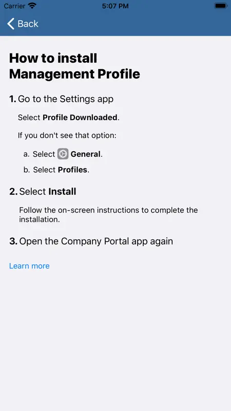 Intune Company Portal screenshot 7 of 8
