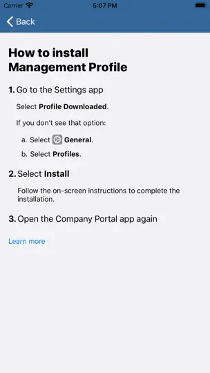 Intune Company Portal iPhone Screenshot 7