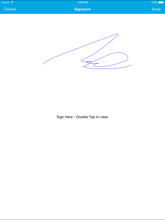 RentalResult SIG iPad screenshot