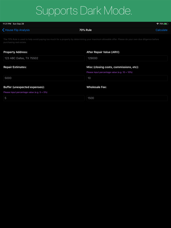 Screenshot #5 pour House Flip Analysis
