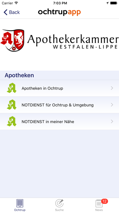 Ochtrup-App Screenshot