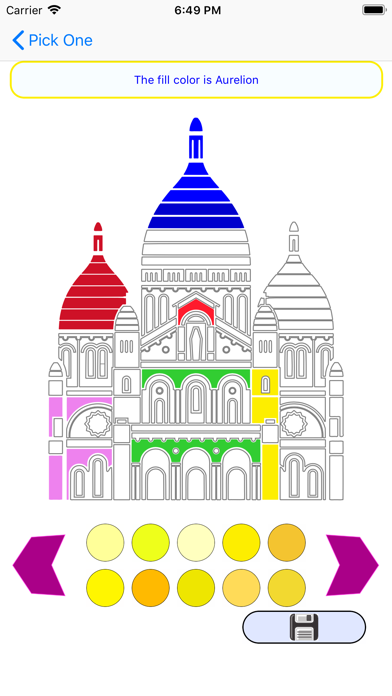 Screenshot #1 pour Live Animated Coloring Book