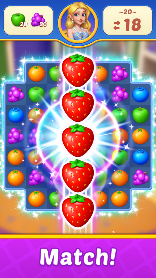 #9. Fruit Diary 2: Match 3 Offline (iOS) 由: Hangzhou Mengku Technology Co., Ltd.
