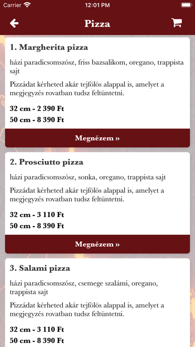 Vezúv Pizzéria Screenshot