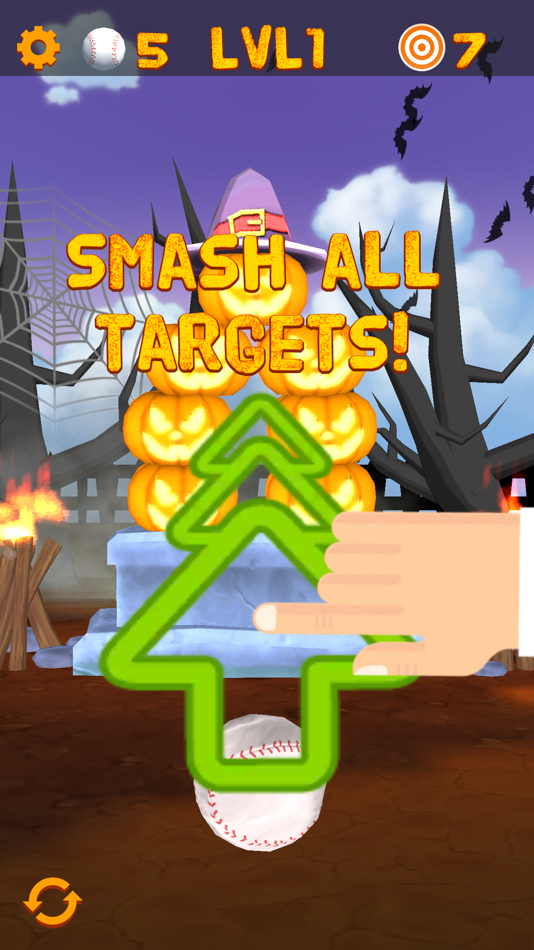 #1. Swipe & Knockdown Pumpkins 2 (iOS) De: F Permadi