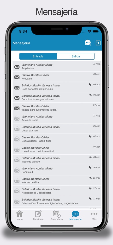 Class Universidades - class-universidades-mensajeria-screen
