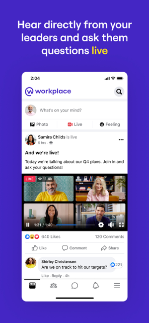Workplace from Meta Screenshot