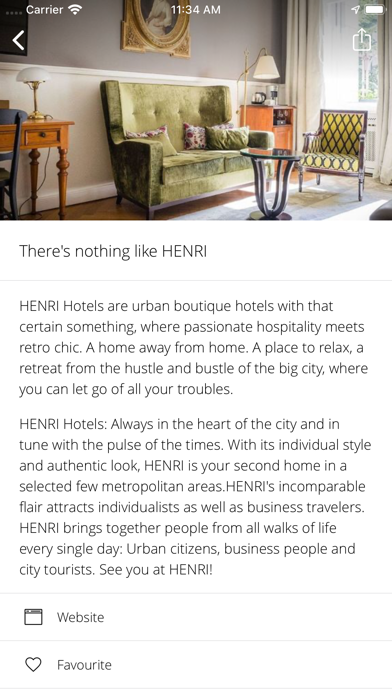 HENRI Hotels Screenshot