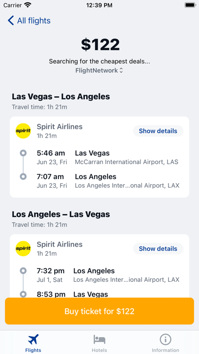 Discounts booking Screenshot