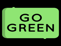 Go green stickers
