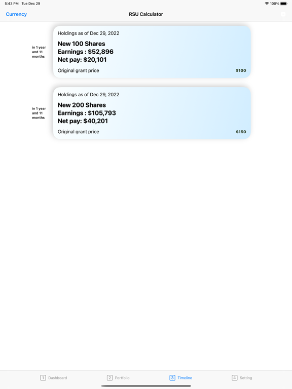 Screenshot #5 pour RSU Calculator