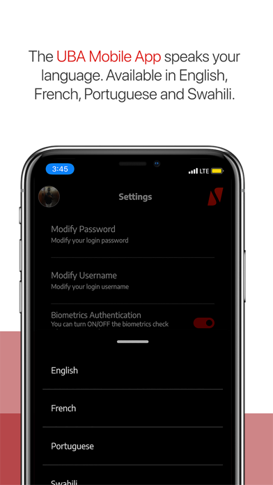 UBA Mobile App Screenshot