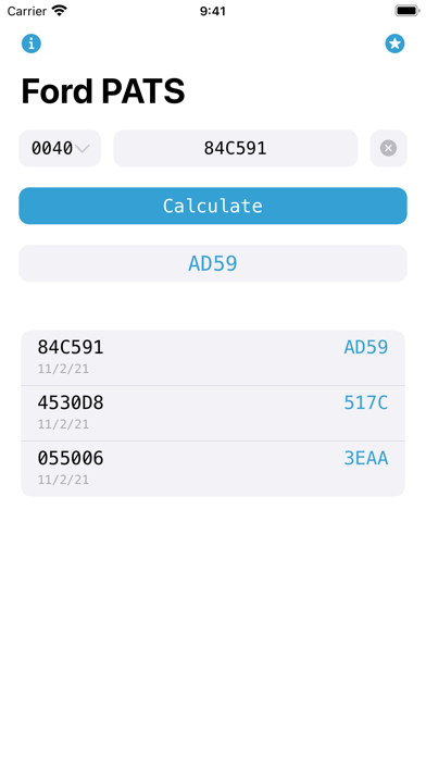 Ford PATS Incode Calculator Screenshot